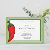 Plezier 90e of elke leeftijd Rode Hete Peper Verja Kaart (Staand voorkant)