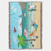 Plezier aan het strand deken (Voorkant Verticaal)
