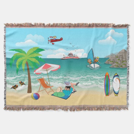 Plezier aan het strand deken (Voorkant)
