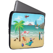 Plezier aan het strand laptop sleeve (Voorkant Rechts)