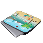 Plezier aan het strand laptop sleeve (Voorkant onderkant)