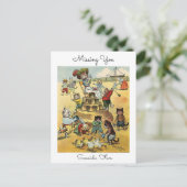Plezier aan zee Victoriaanse kattenondeugd Mist je Briefkaart (Staand voorkant)