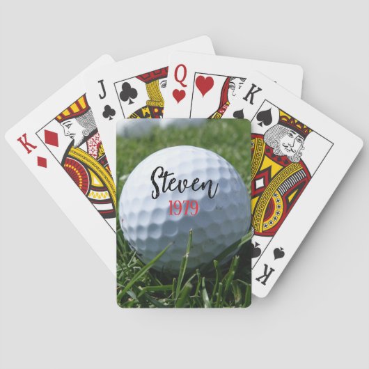 Plezier! ⛳ Aangepaste golf speelkaarten – Voeg na (Achterkant)