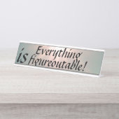 Plezier Alles is Figureoutable! Bureau Naambordje (Voorkant)