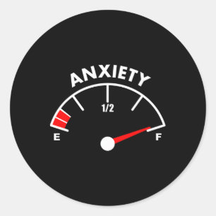 Plezier angstig voor mannen vrouwen vol angst ronde sticker