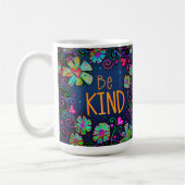 Plezier Be Kind Floral Inspirivity Boho Trendy Koffiemok (Links)