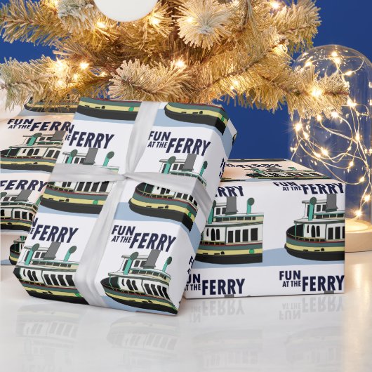 Plezier bij de veerboot reizen cadeaupapier (Feestdagen)