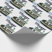 Plezier bij de veerboot reizen cadeaupapier (Hoek)