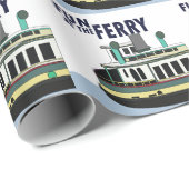 Plezier bij de veerboot reizen cadeaupapier (Rol Hoek)
