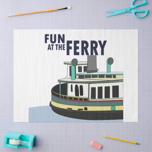 Plezier bij de veerboot reizen tissuepapier (Craft)