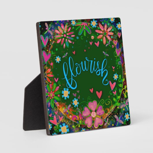 Plezier bloeien  florale grillige inspiratie fotoplaat (Voorkant)