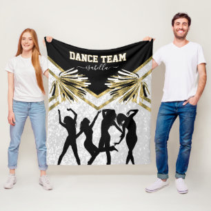 Plezier Dans Team Zwart, Wit en Goud Fleece Deken