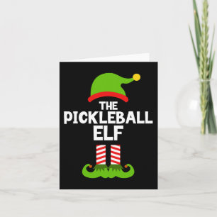 Plezier De Pickleball Elf Kerst Bijpassende Famili Kaart