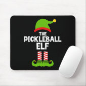 Plezier De Pickleball Elf Kerst Bijpassende Famili Muismat (Met muis)