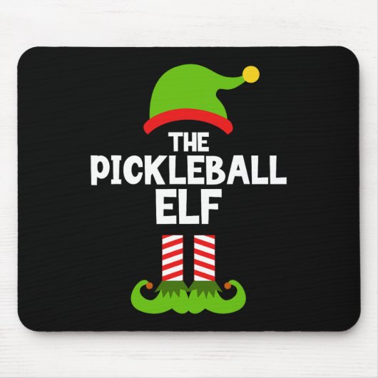 Plezier De Pickleball Elf Kerst Bijpassende Famili Muismat (Voorkant)