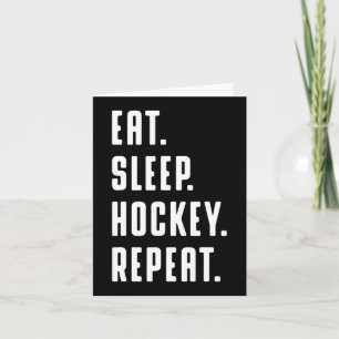 Plezier Eet Slaap Hockey Herhaal Plezier Graphic v Kaart