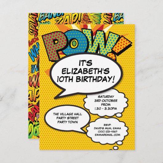 Plezier elke leeftijd verjaardagsfeestje moderne s uitnodiging briefkaart (Voorkant / Achterkant)