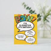 Plezier elke leeftijd verjaardagsfeestje moderne s uitnodiging briefkaart (Staand voorkant)