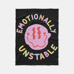 Plezier Emotioneel instabiel Retro Mental Health A Fleece Deken