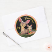 Plezier en geluk maken kerst nieuw leven in ronde sticker (Envelop)