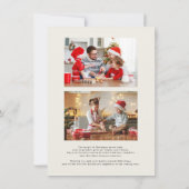 Plezier en kerstspelletjes | Gepersonaliseerde 3 f Feestdagenkaart (Achterkant)