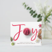 Plezier en kerstversiering | Vakantie Groeten Feestdagenkaart (Staand voorkant)