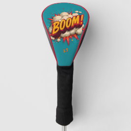 Plezier Explosief "BOOM!" Retro Strip Grafisch Kra Golfheadcover