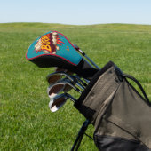 Plezier Explosief "BOOM!" Retro Strip Grafisch Kra Golfheadcover (Insitu)