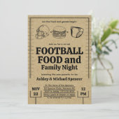 Plezier, Football en luiers Baby shower Kaart (Staand voorkant)