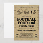 Plezier, Football en luiers Baby shower Kaart (Voorkant / Achterkant)