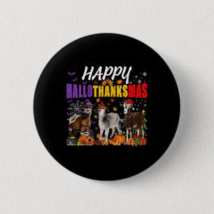 Plezier Geiten Mummie Pelgrim Kerstman Kostuum Gel Ronde Button 5,7 Cm