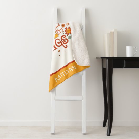 Plezier Geniet van de Kleine Dingen Quote Inspiriv Sherpa Deken (In situ)