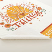 Plezier Geniet van de Kleine Dingen Quote Inspiriv Sherpa Deken (3/4)