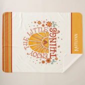 Plezier Geniet van de Kleine Dingen Quote Inspiriv Sherpa Deken (Voorkant (horizontaal))