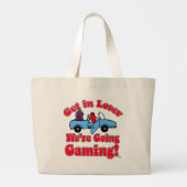 Plezier Get in Loser Going Gaming Cartoon Grote Tote Bag (Achterkant)
