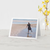 Plezier hebben op het strand kaart (Gele Bloem)