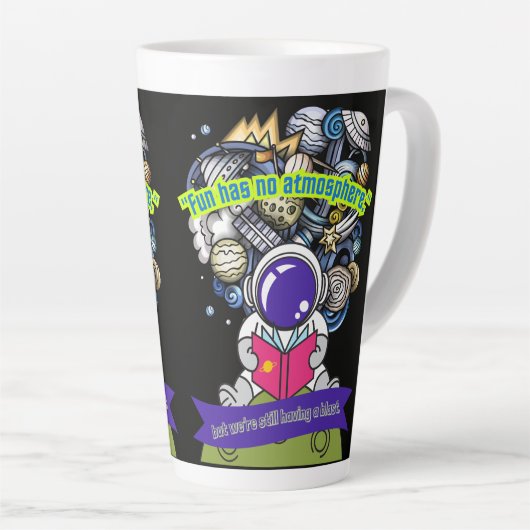 Plezier heeft geen atmosfeer latte mok (Rechterhoek)