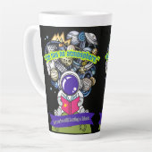 Plezier heeft geen atmosfeer latte mok (Linkerhoek)