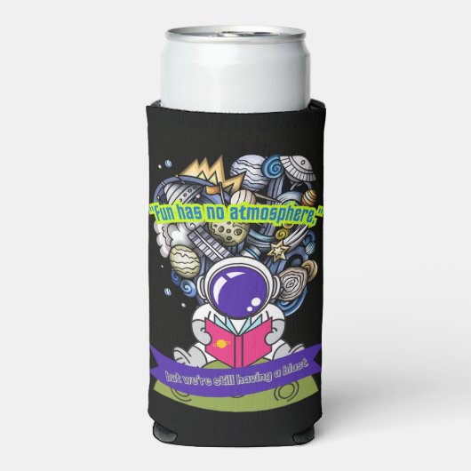 Plezier heeft geen atmosfeer seltzer blikjeskoeler (Seltzer Voorkant)