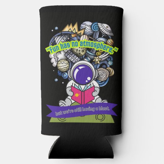 Plezier heeft geen atmosfeer seltzer blikjeskoeler (Achterkant)