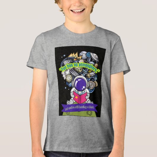 Plezier heeft geen atmosfeer Tri-Blend shirt (Voorkant)