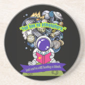 Plezier heeft geen atmosfeer zandsteen onderzetter (Voorkant)