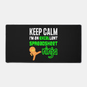 Plezier Houd Kalm UITSTEKENDE SPREADSHEET NINJA Bureaumat (Voorkant)