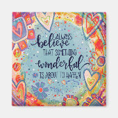 Plezier Iets Wonderful Floral Inspirivity Magnet (Voorkant)