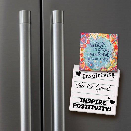 Plezier Iets Wonderful Floral Inspirivity Magnet