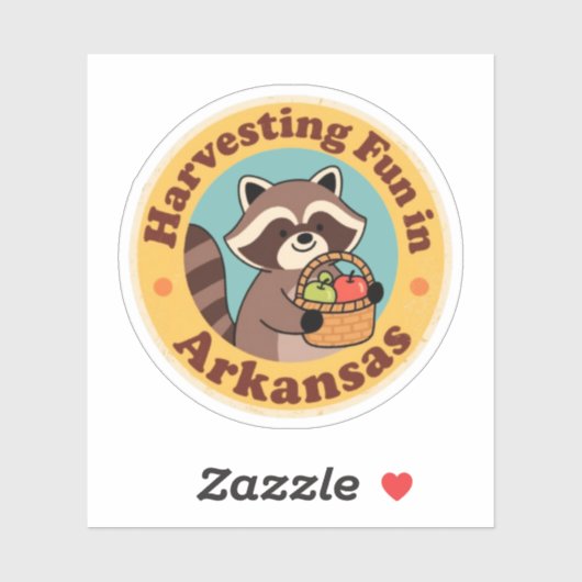  plezier in Arkansas wasbeer oogsten Sticker (Vel)