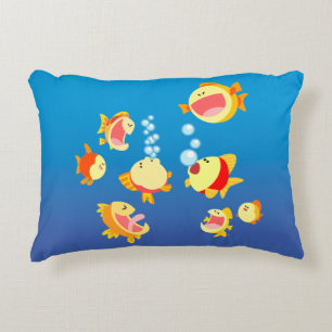 Plezier in de Fish Tank (Cartoon Fish) Accentkusse Accent Kussen