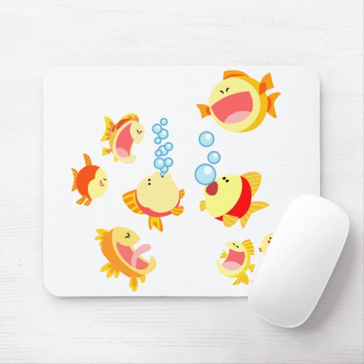 Plezier in de Fish Tank Cartoon Mousepad Muismat (Met muis)