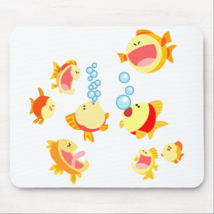 Plezier in de Fish Tank Cartoon Mousepad Muismat