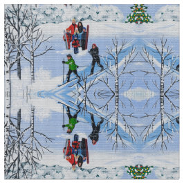 Plezier in de kerstsneeuw stof